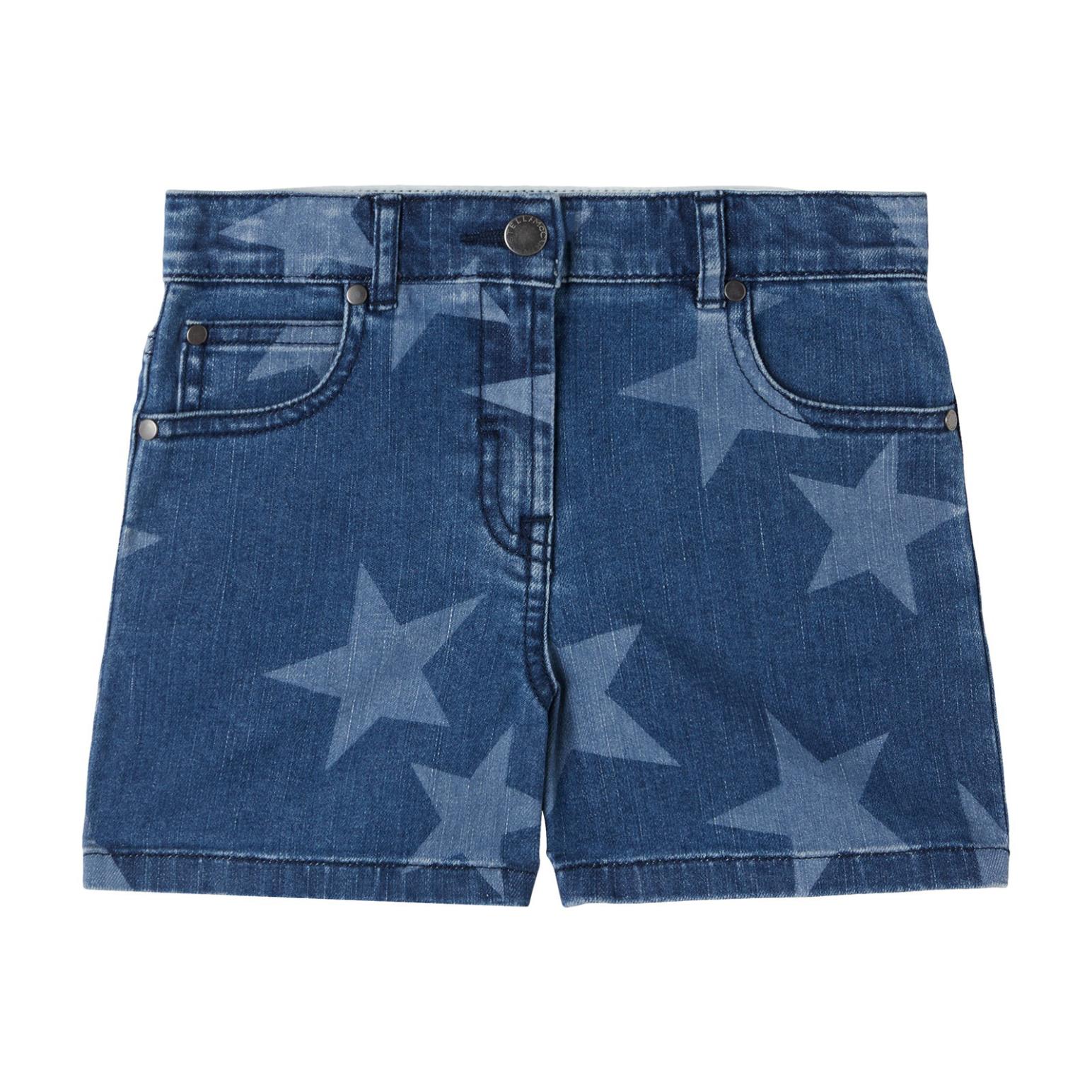 Stella McCartney Star Print Denim Shorts